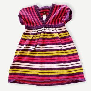 Tea Collection Striped V-Neck Sweater Dress